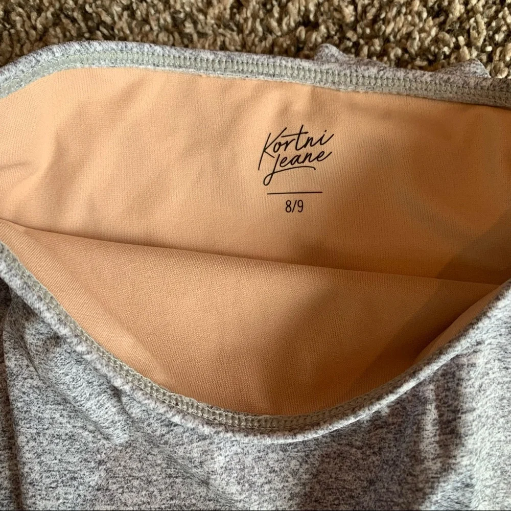 Kortni Jeane mom and me heather gray peplum bottom set size medium and 8/9